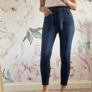 Tinsel Belted High Rise Skinny Ankle Women's Jeans Size 27